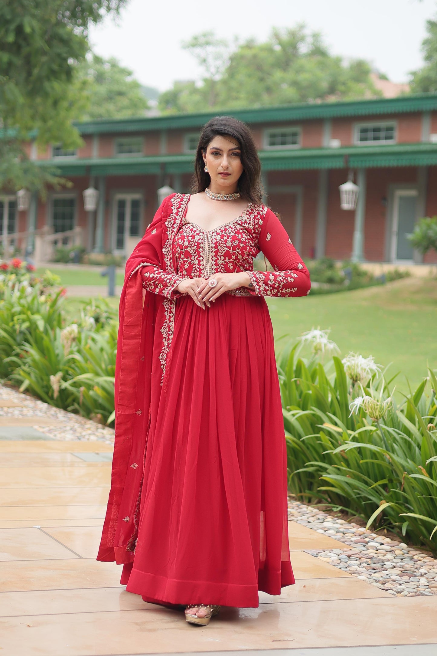 Wedding wear gown dress Ready to wear anarkali Full Flair Indian dress