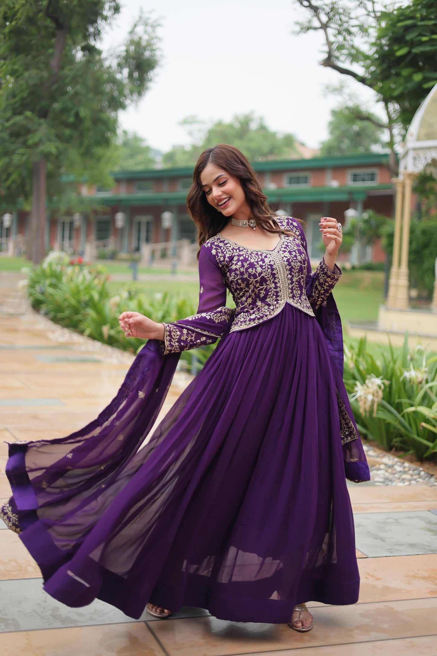 Wedding wear gown dress Ready to wear anarkali Full Flair Indian dress