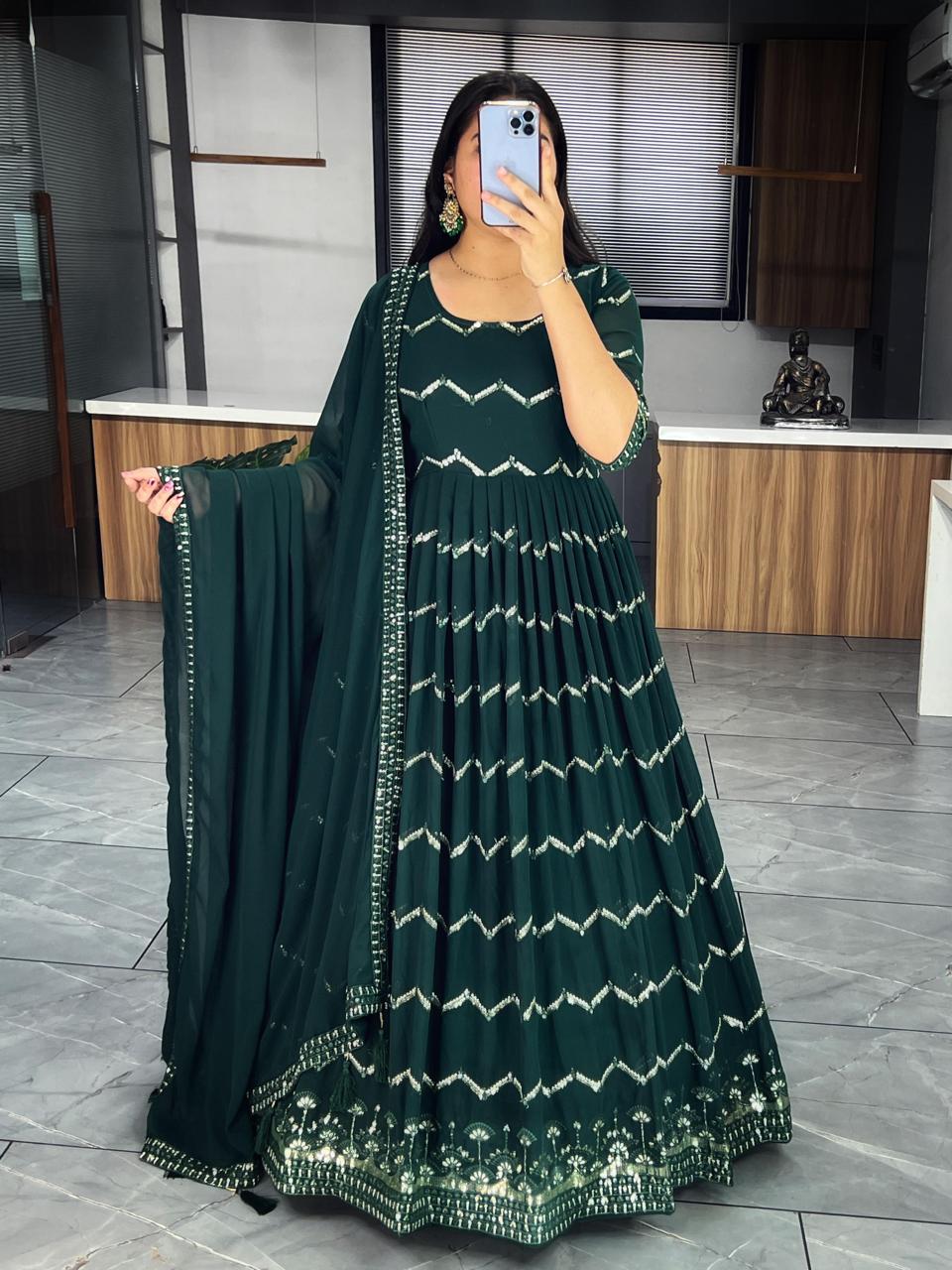 Indian Anarkali Full Flair gown dress Readymade for wedding women