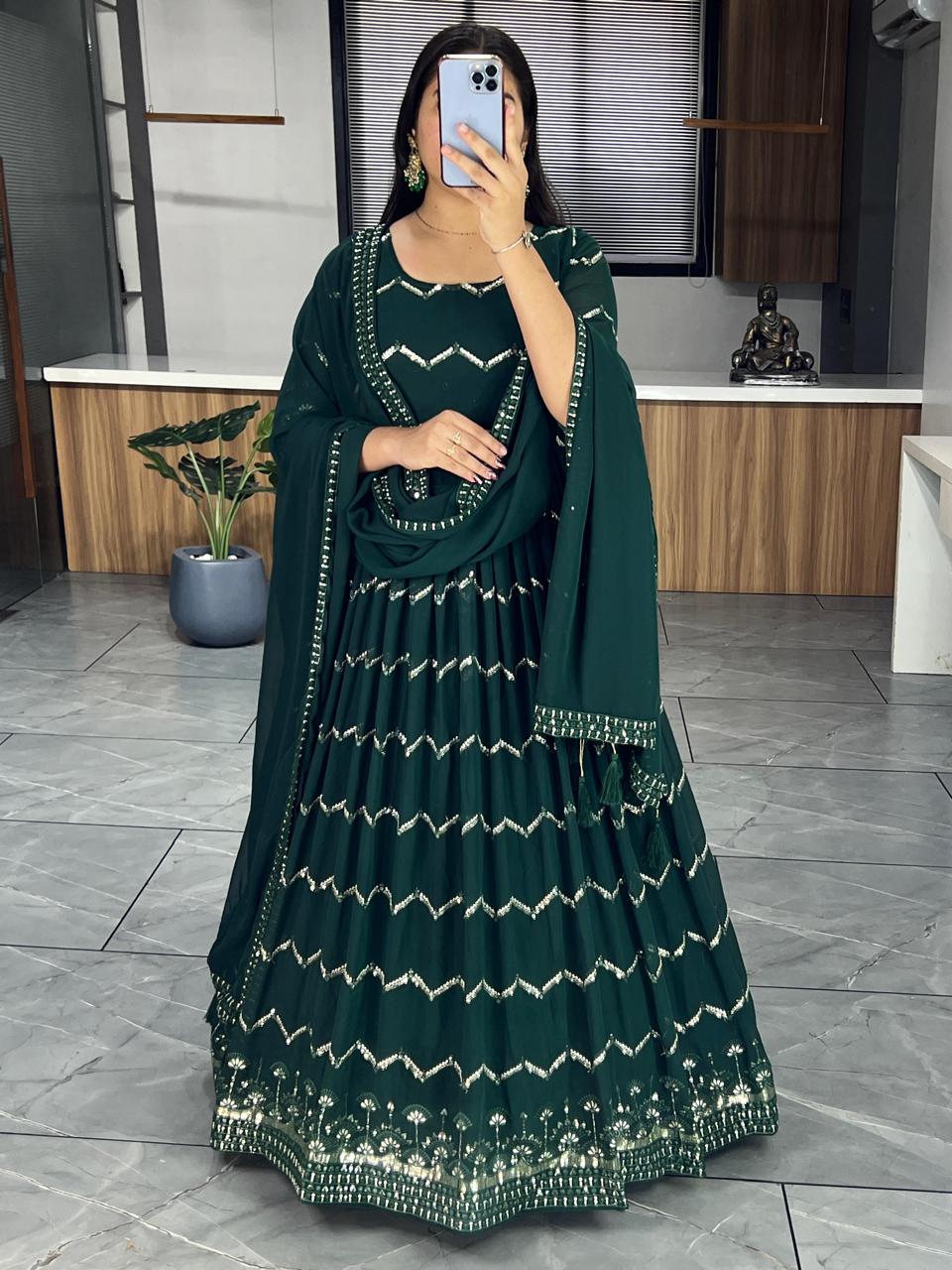 Indian Anarkali Full Flair gown dress Readymade for wedding women