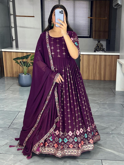 Indian Anarkali Full Flair gown dress Readymade for wedding women