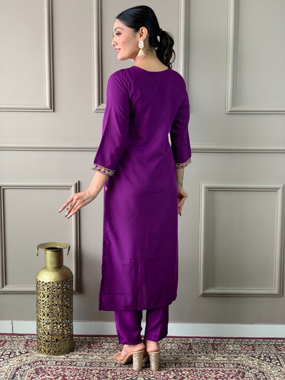 Purple Wedding Festival Dress Salwar Kameez suit set stitched