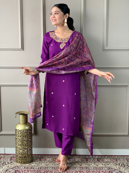 Purple Wedding Festival Dress Salwar Kameez suit set stitched