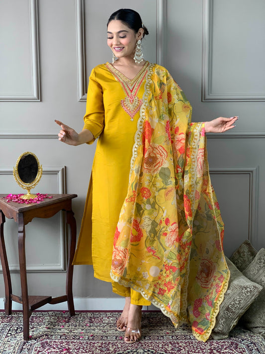Yellow haldi wedding salwar kameez Indian dress suit