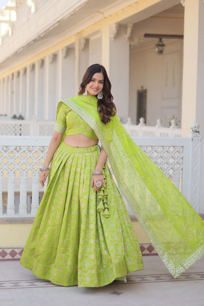 Green wedding premium lehenga choli Stitched readymade Festival Indian lehenga