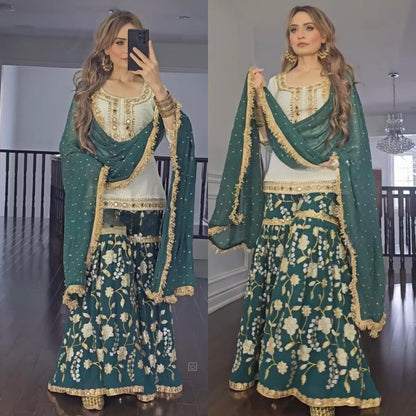 Pakistani Sharara suit set Readymade Indian salwar kameez dress
