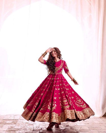Wedding wear premium anarkali Full Flaired gown Indian dress