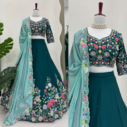 Heavy premium Wedding wear lehenga choli Readymade Indian floral lehenga