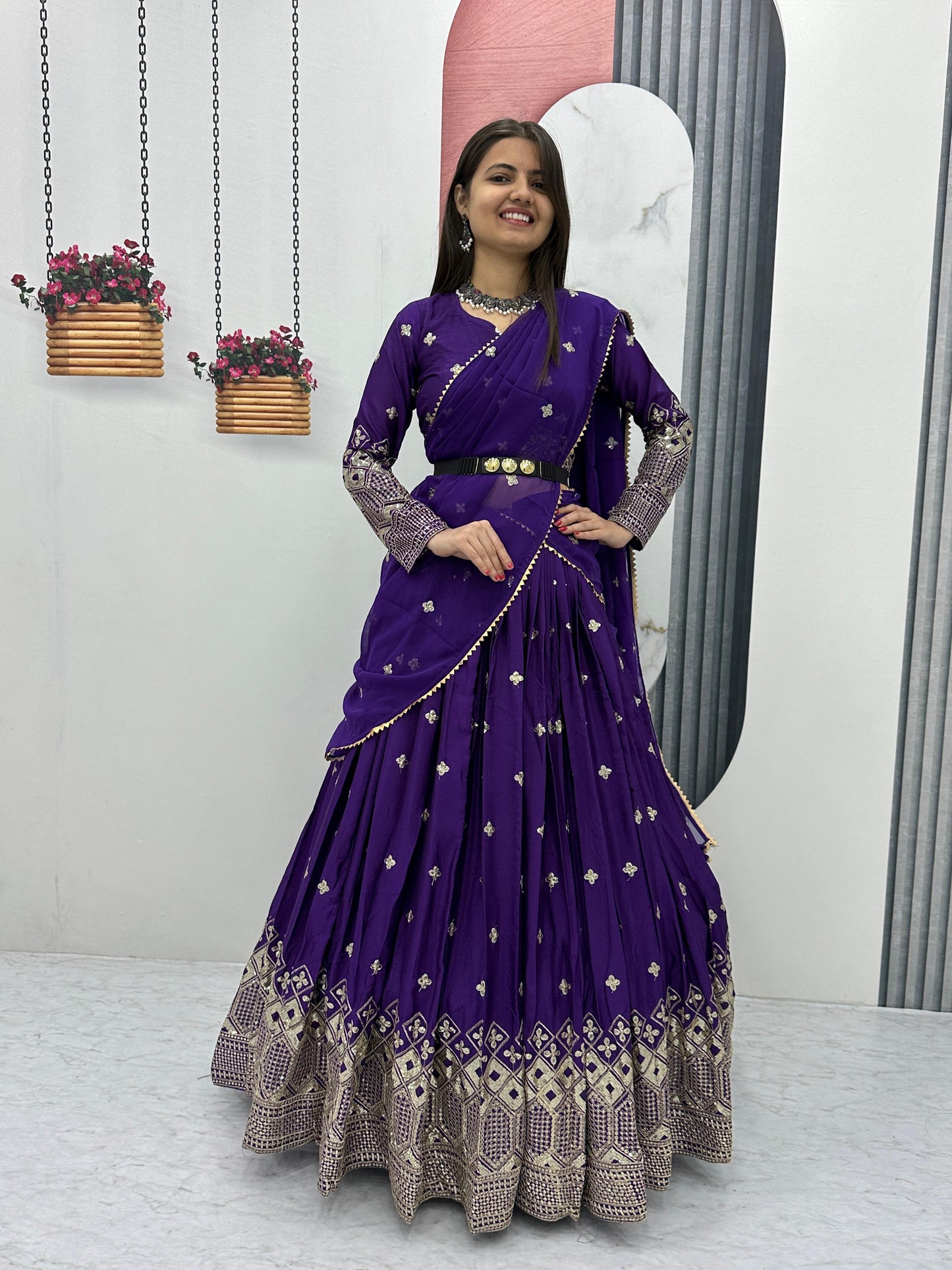 Full Sleeve wedding wear premium Indian Readymade lehenga choli