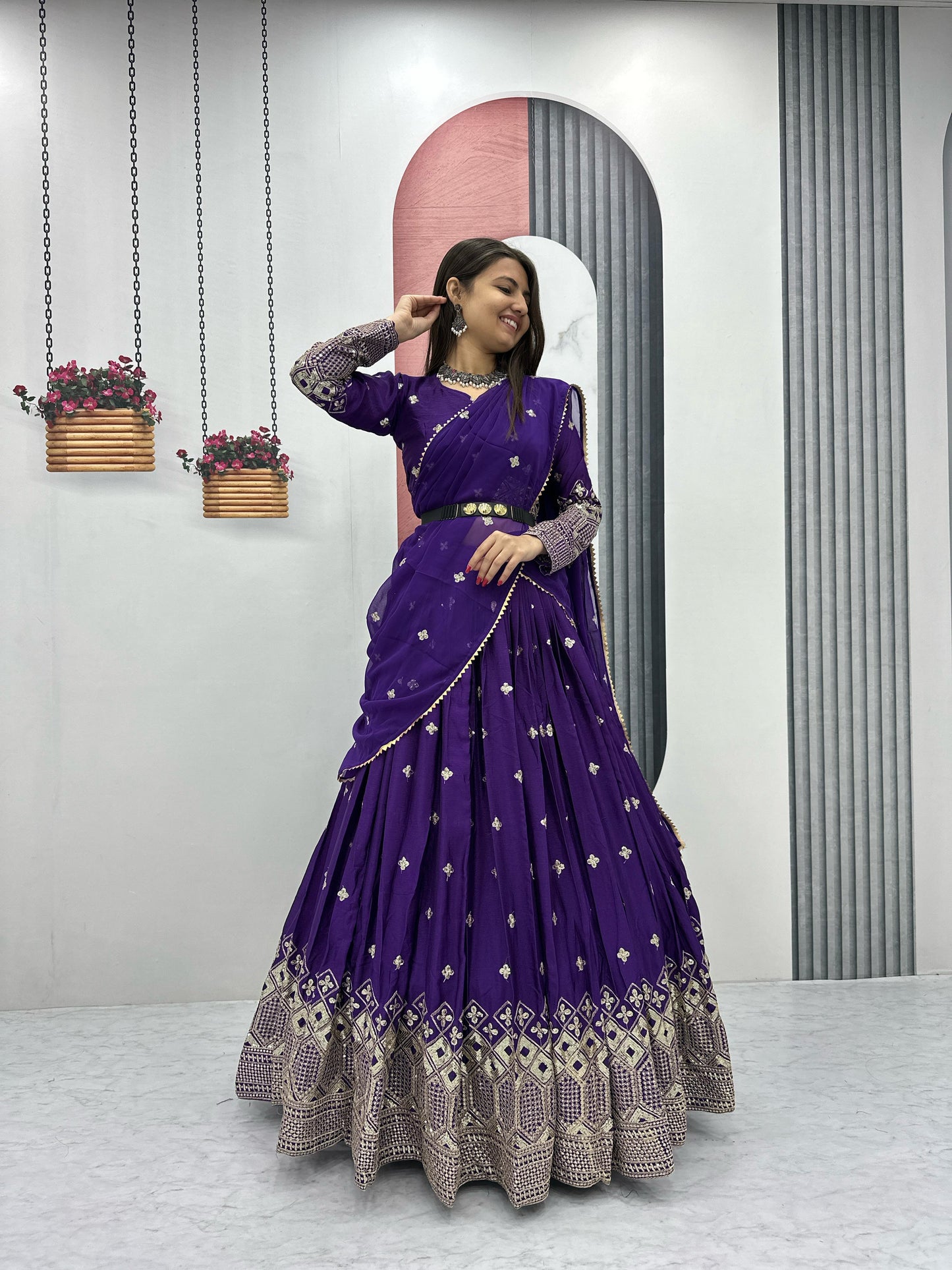 Full Sleeve wedding wear premium Indian Readymade lehenga choli