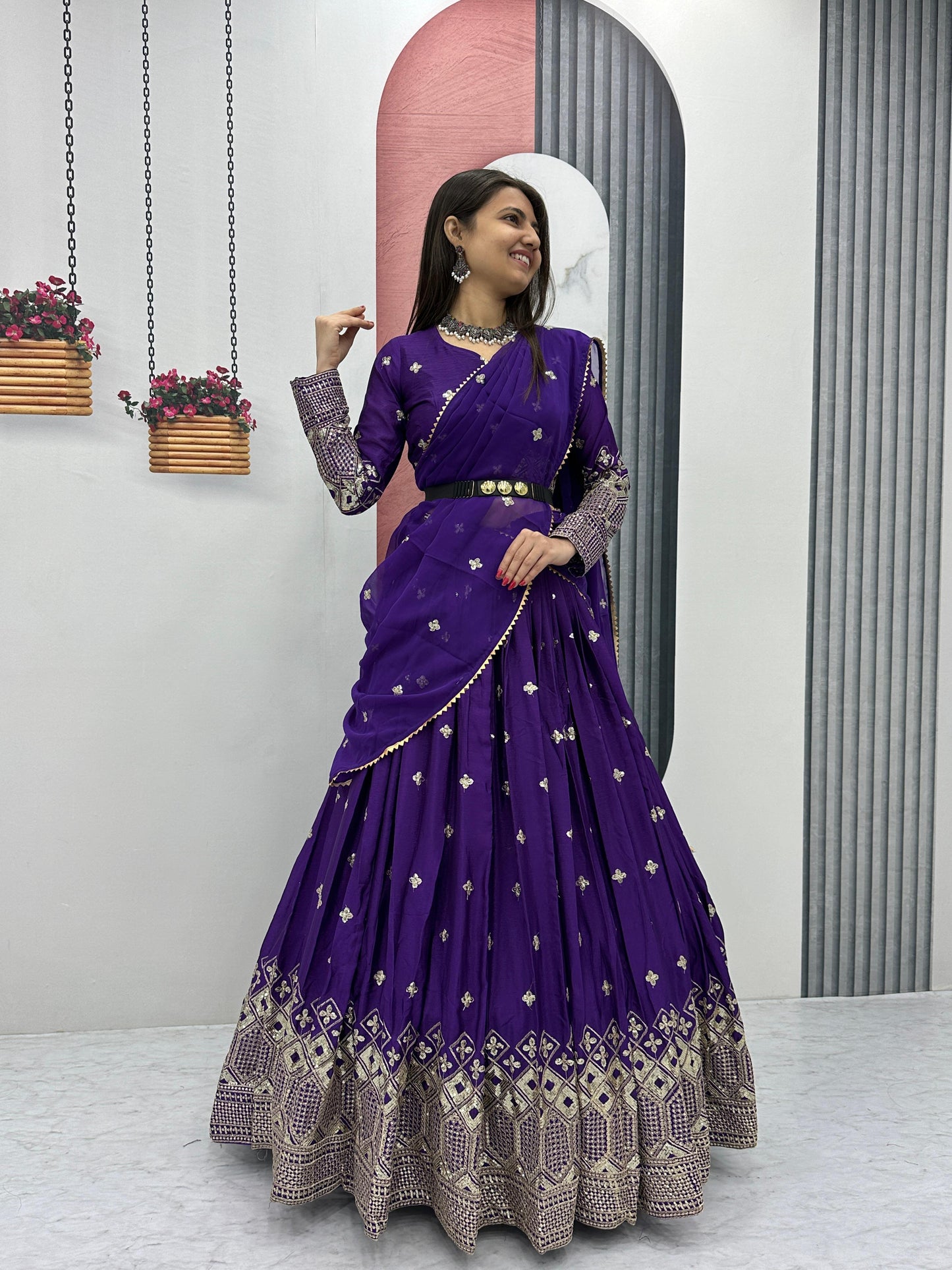 Full Sleeve wedding wear premium Indian Readymade lehenga choli