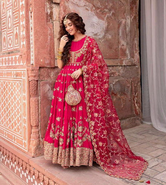 Wedding wear premium anarkali Full Flaired gown Indian dress