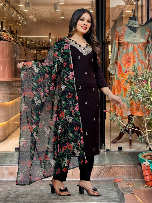 Black Ready To Wear Salwar Kameez suit Indian wedding dress