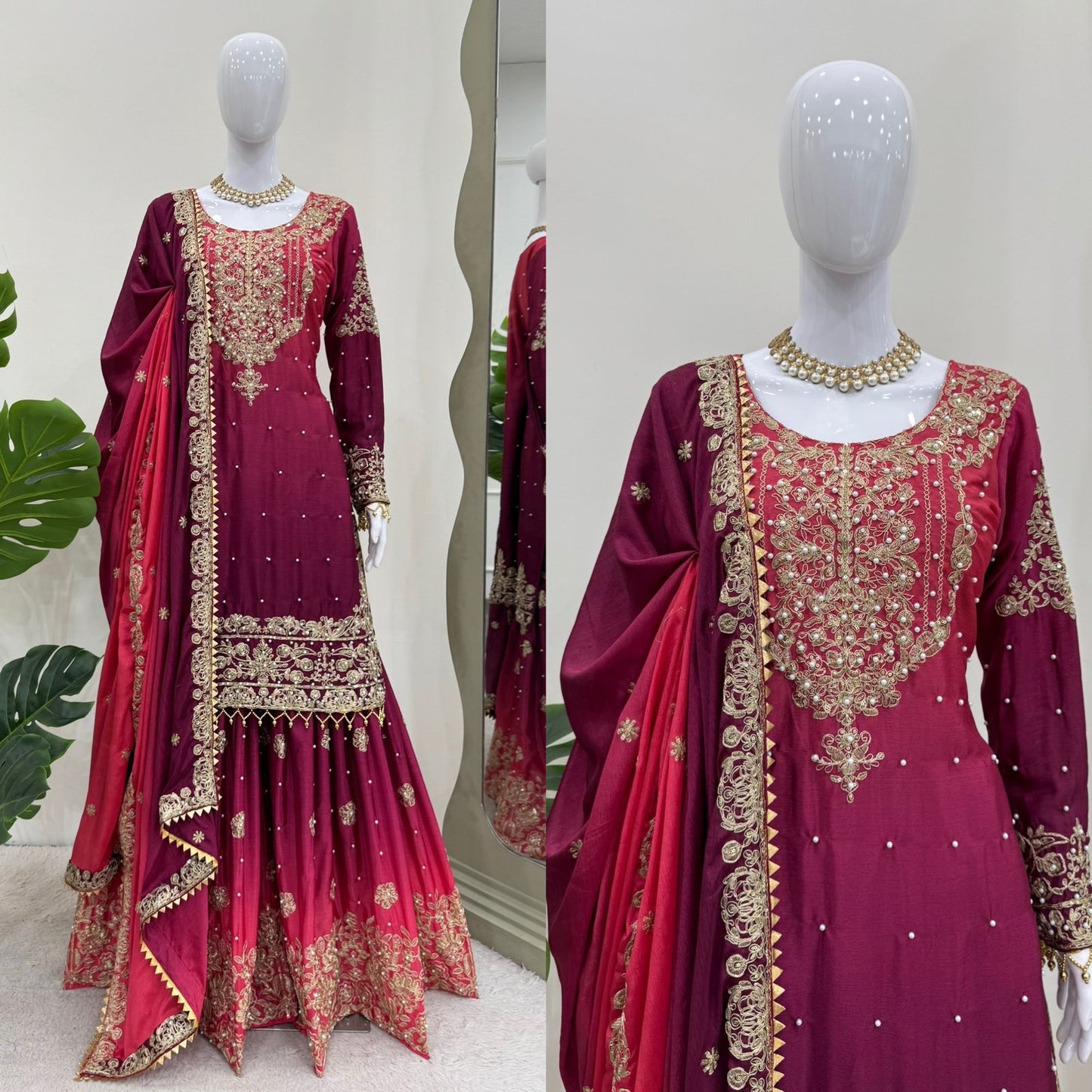 Premium Sharara Suit Set for wedding Readymade Indian Pakistani salwar kameez