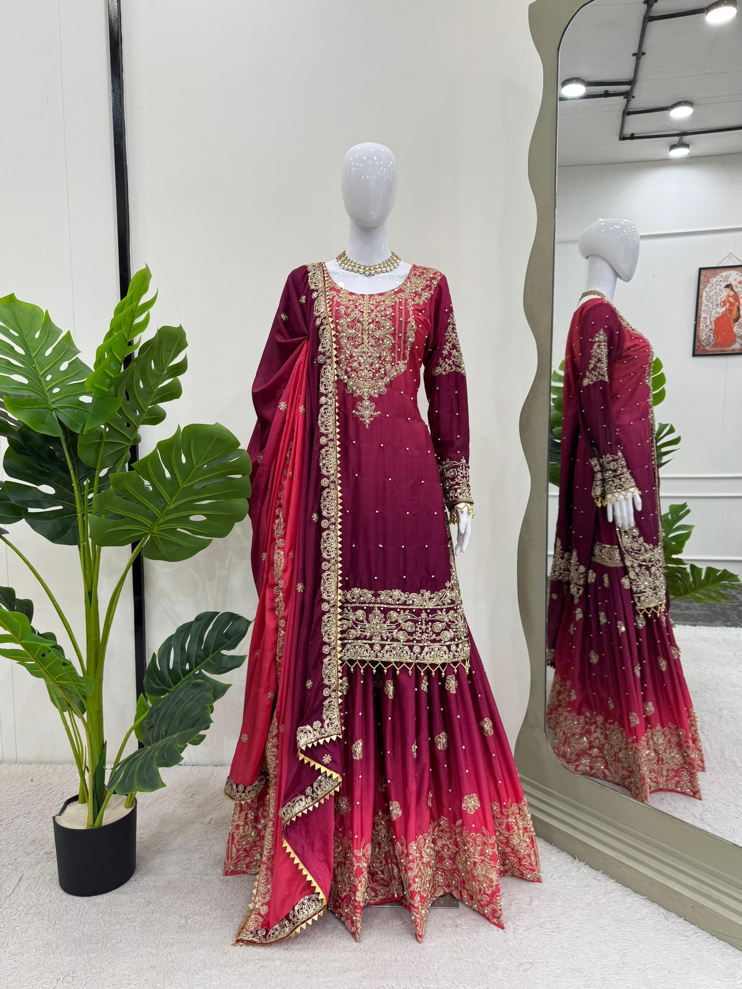 Premium Sharara Suit Set for wedding Readymade Indian Pakistani salwar kameez