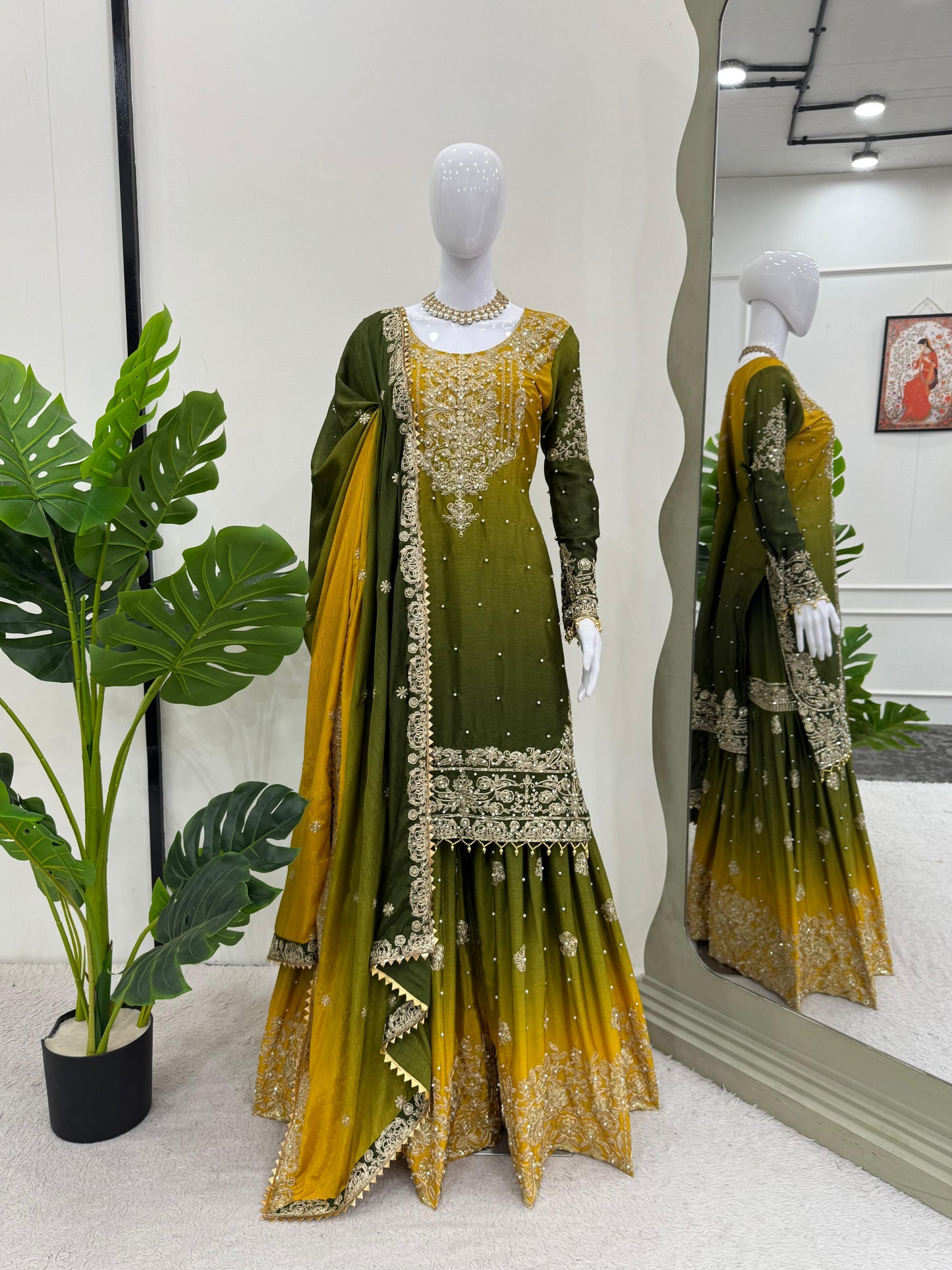 Premium Sharara Suit Set for wedding Readymade Indian Pakistani salwar kameez