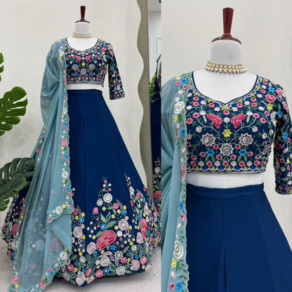Heavy premium Wedding wear lehenga choli Readymade Indian floral lehenga