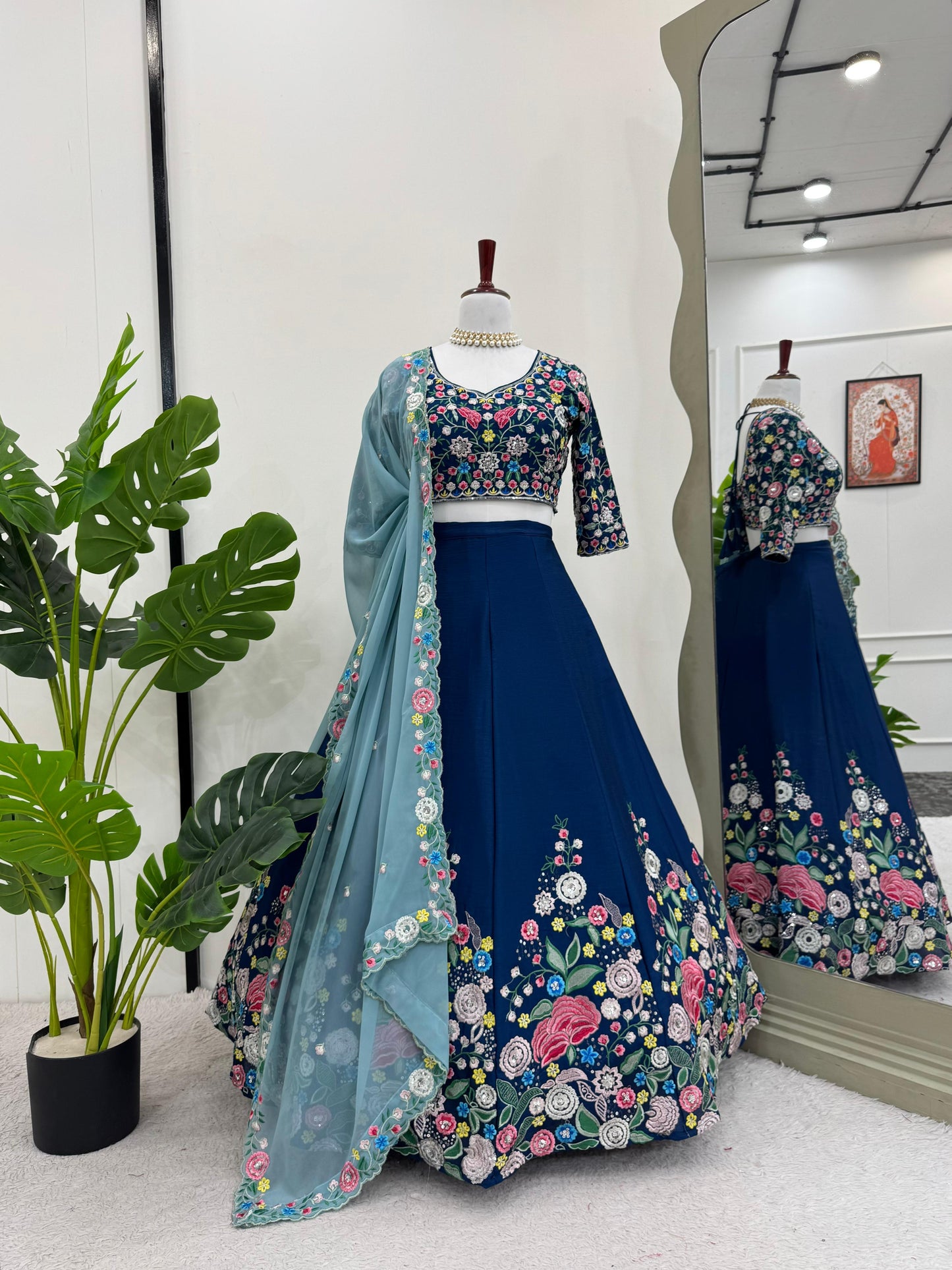 Heavy premium Wedding wear lehenga choli Readymade Indian floral lehenga