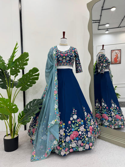 Heavy premium Wedding wear lehenga choli Readymade Indian floral lehenga