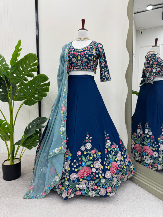 Heavy premium Wedding wear lehenga choli Readymade Indian floral lehenga