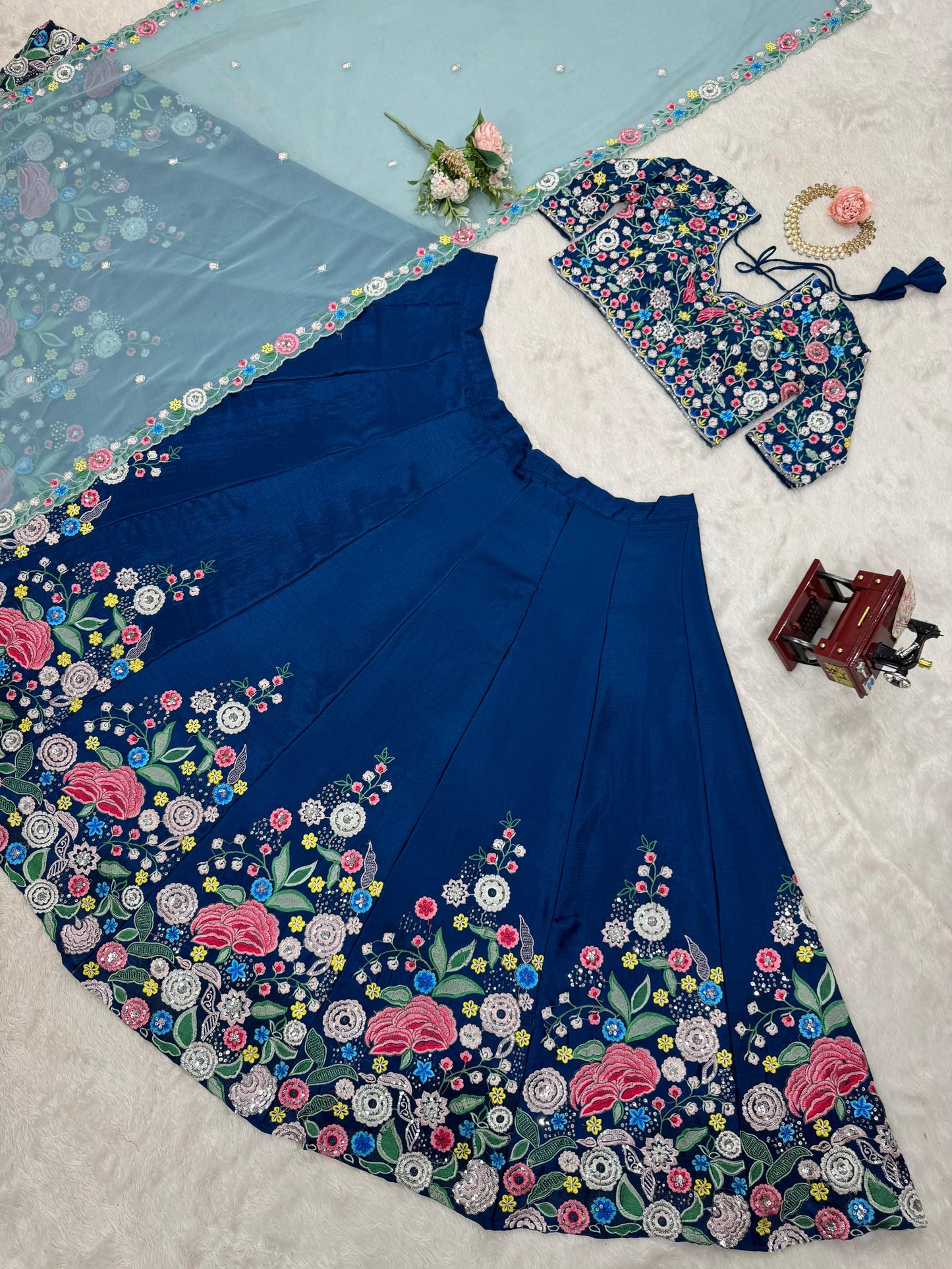 Heavy premium Wedding wear lehenga choli Readymade Indian floral lehenga