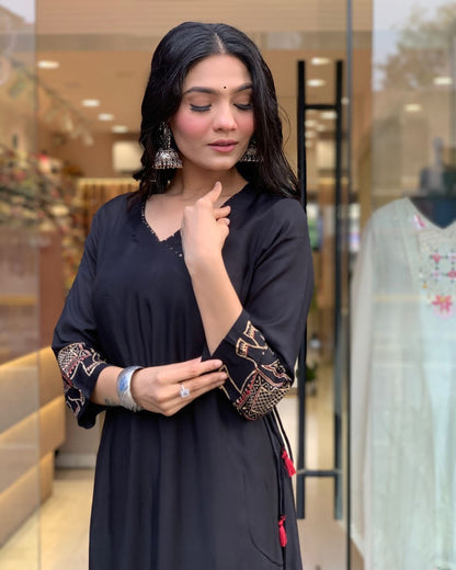 Readymade black salwar kameez suit Indian wedding dress stitched