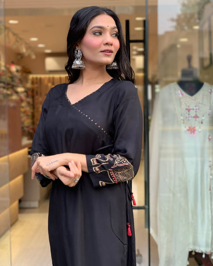 Readymade black salwar kameez suit Indian wedding dress stitched