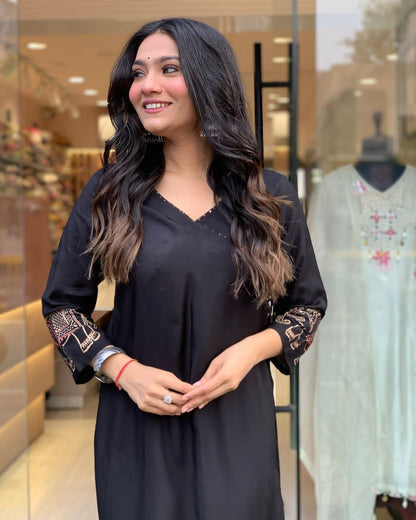 Readymade black salwar kameez suit Indian wedding dress stitched