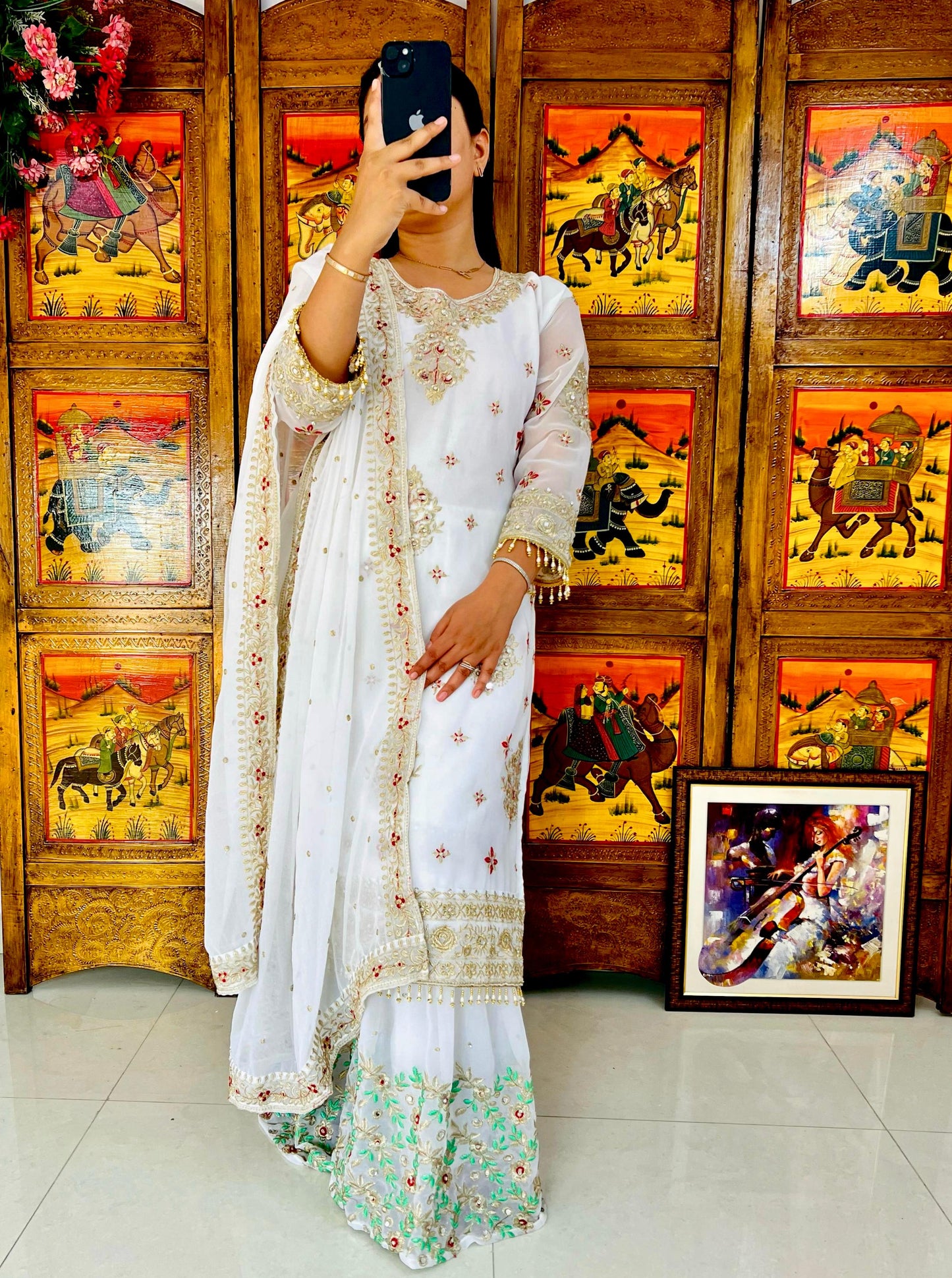 Pakistani Sharara Suit set Indian salwar kameez dress