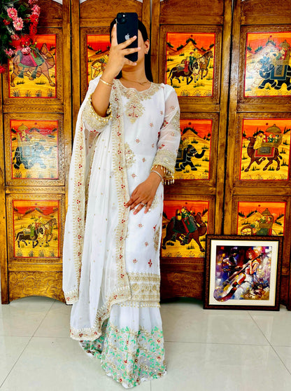 Pakistani Sharara Suit set Indian salwar kameez dress