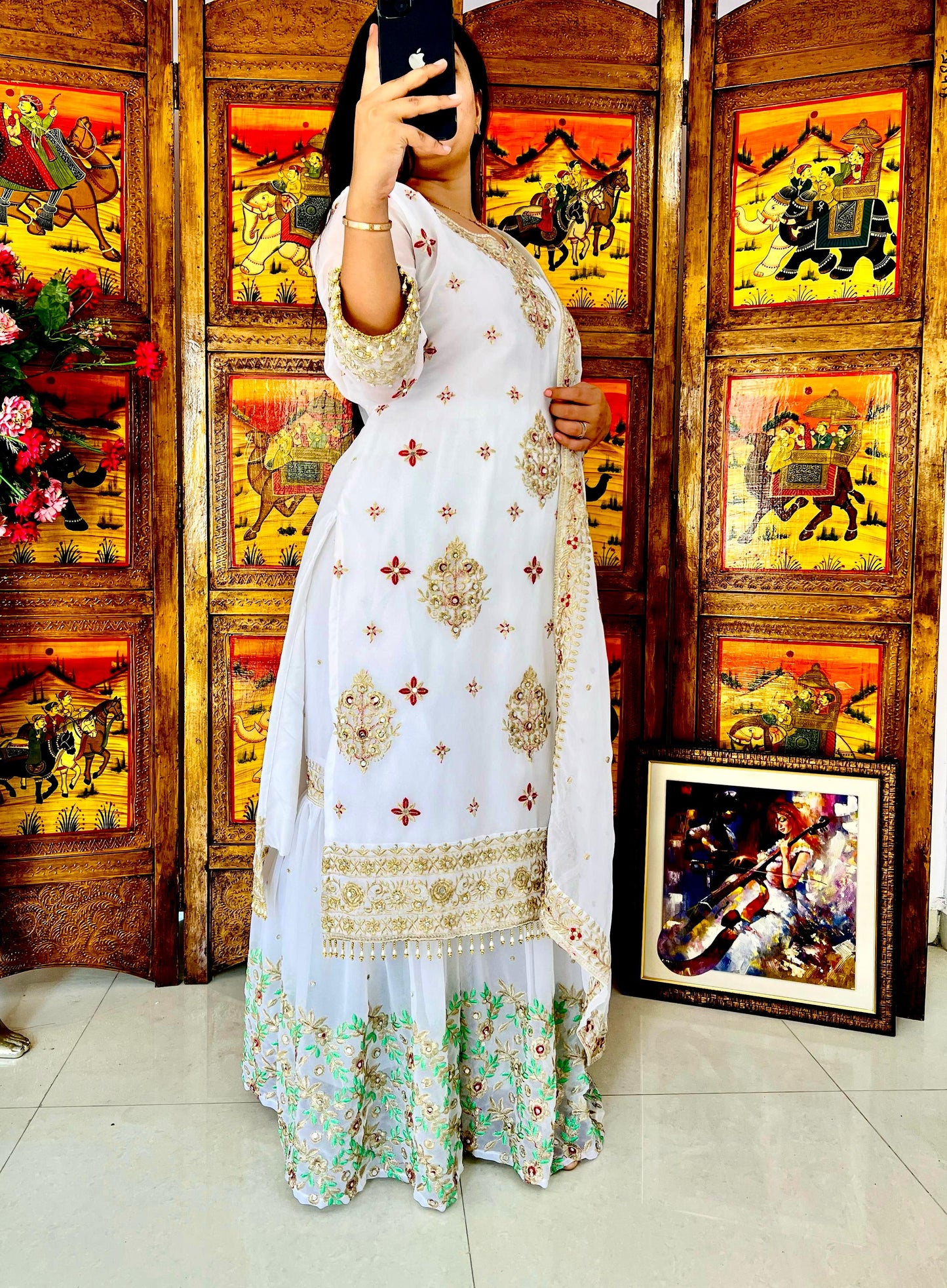 Pakistani Sharara Suit set Indian salwar kameez dress