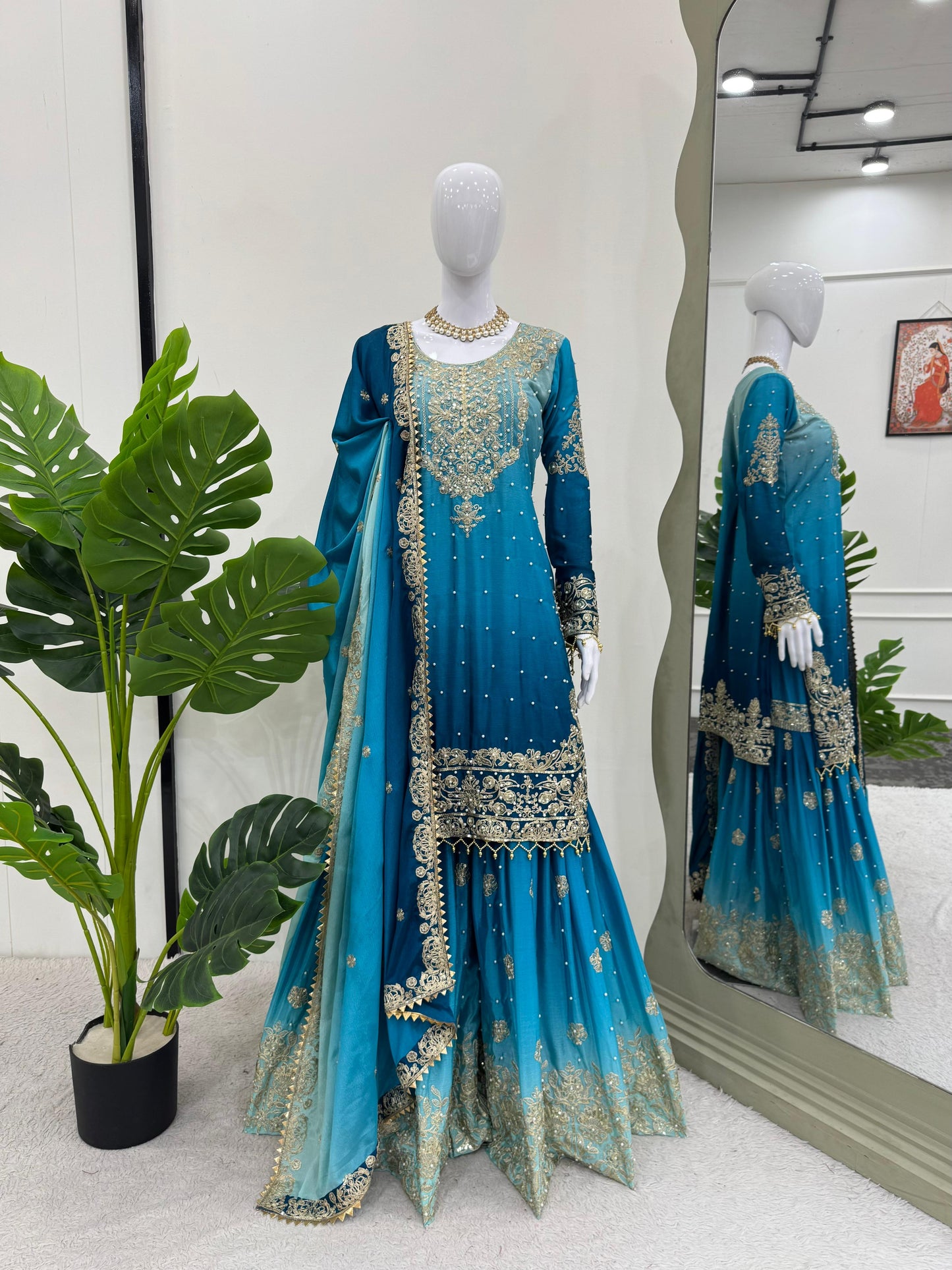 Premium Sharara Suit Set for wedding Readymade Indian Pakistani salwar kameez