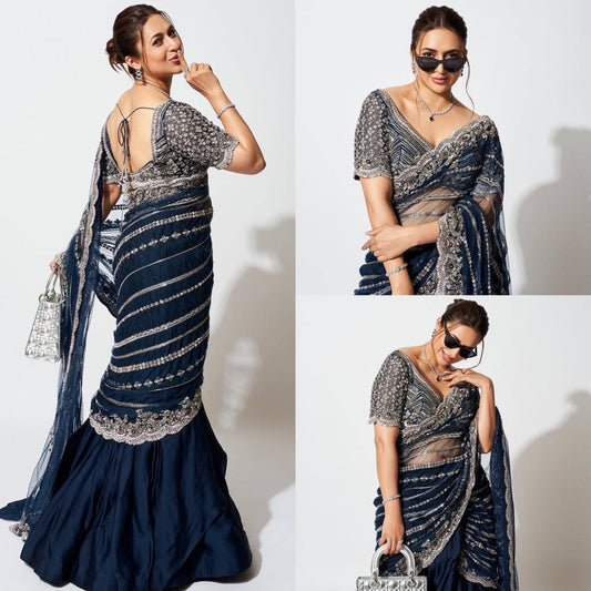 Indowestern lehenga saree for wedding Readymade Indian premium dress