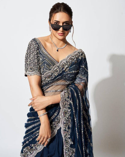 Indowestern lehenga saree for wedding Readymade Indian premium dress