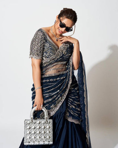 Indowestern lehenga saree for wedding Readymade Indian premium dress