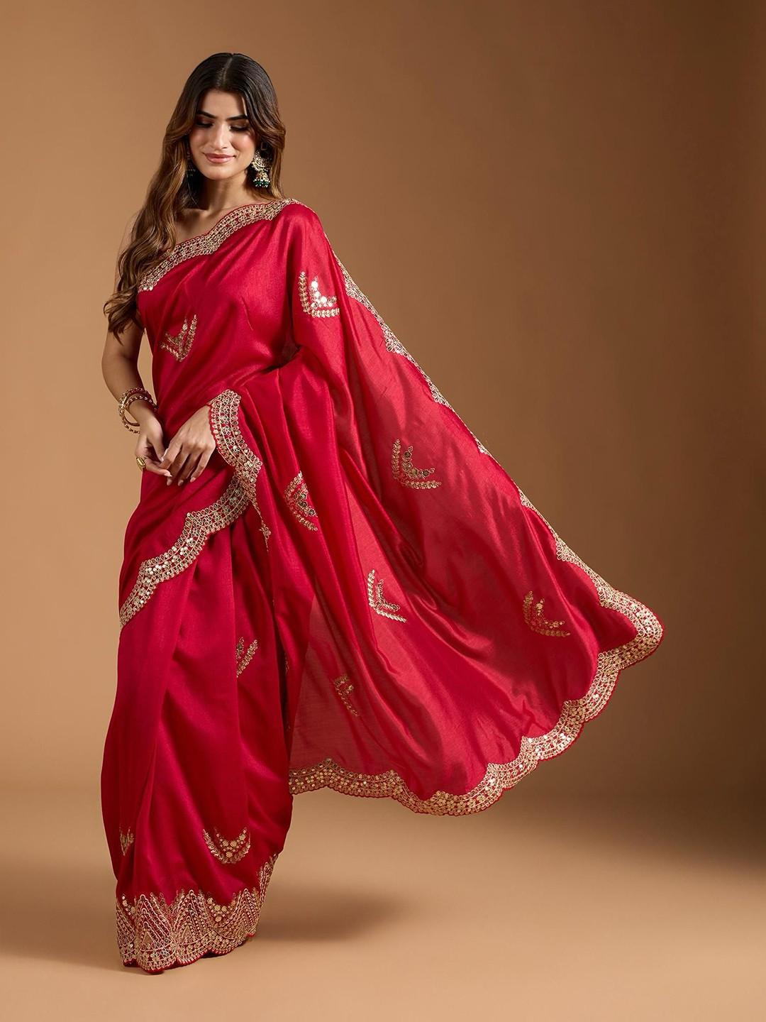 Designer wedding special saree with stitched blouse Ready To Wear Festival saree