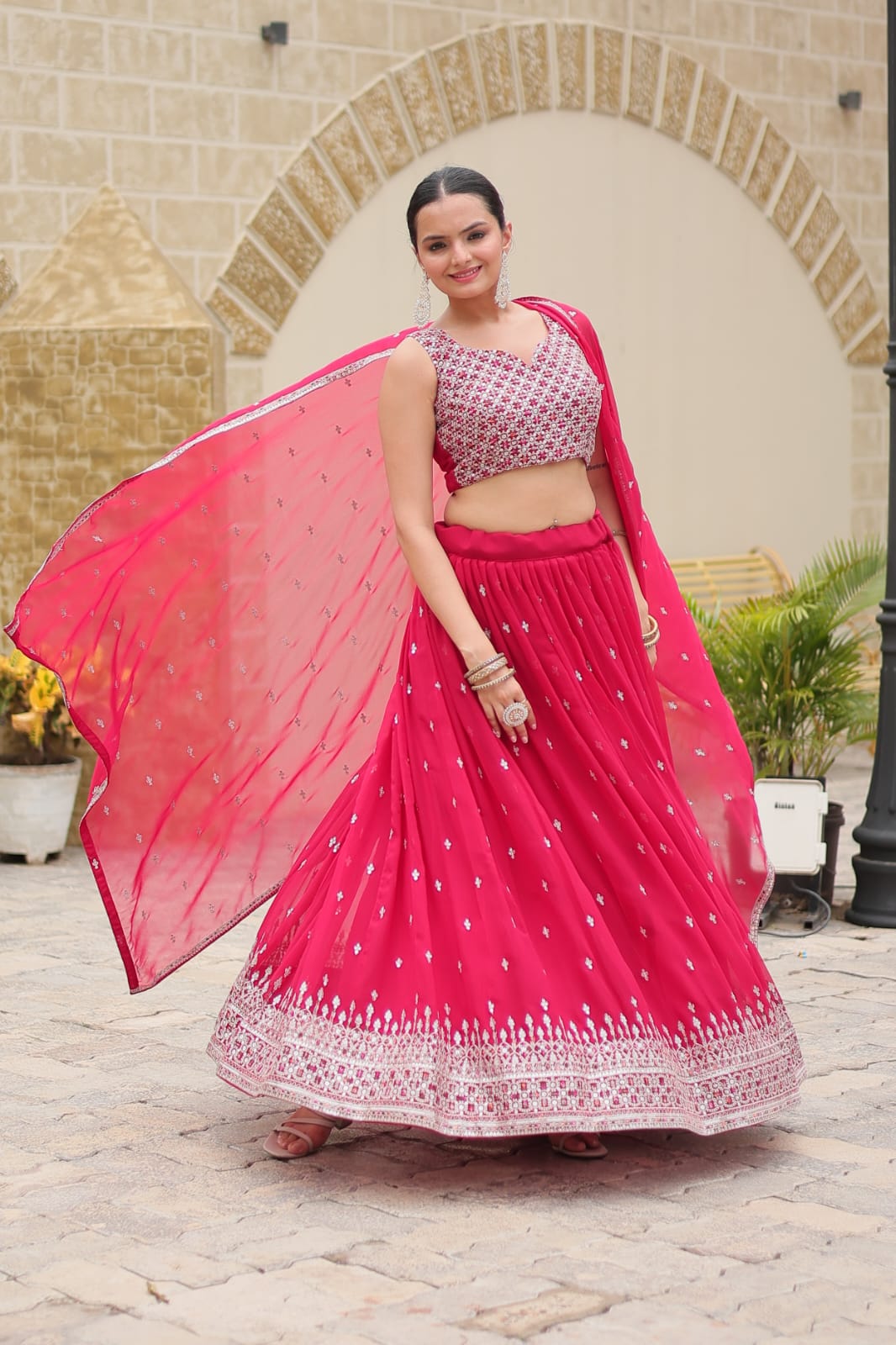 Multi Colour Wedding lehenga choli Readymade Full stitched Indian lehenga