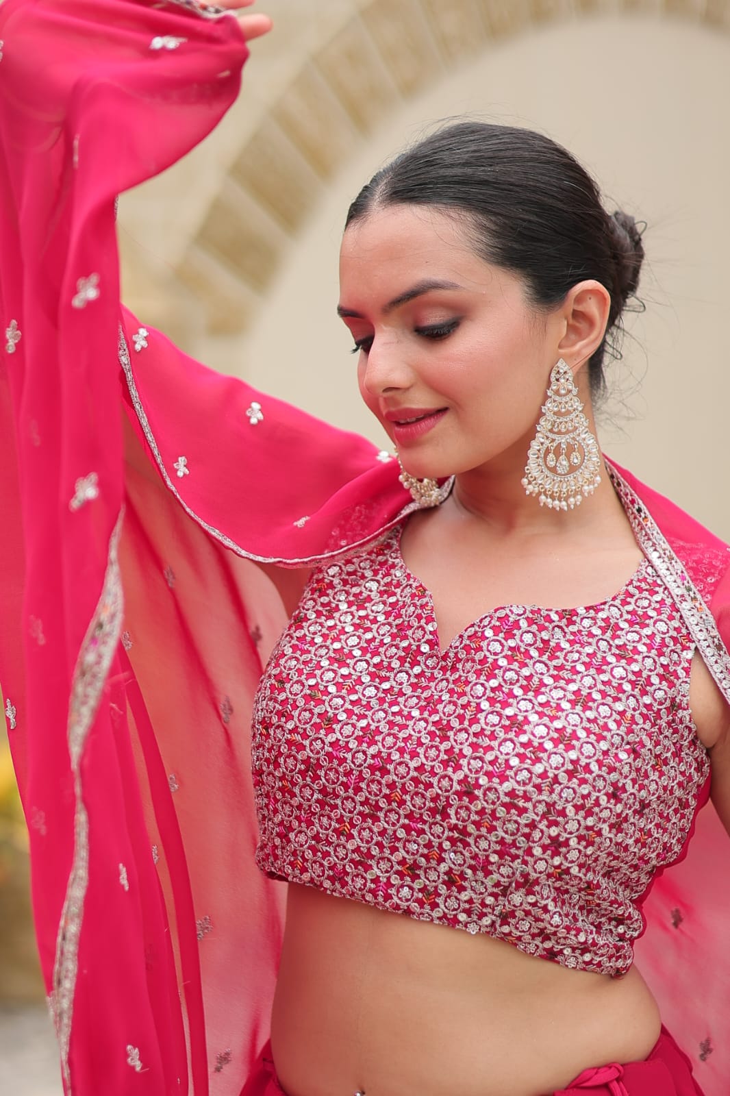 Multi Colour Wedding lehenga choli Readymade Full stitched Indian lehenga