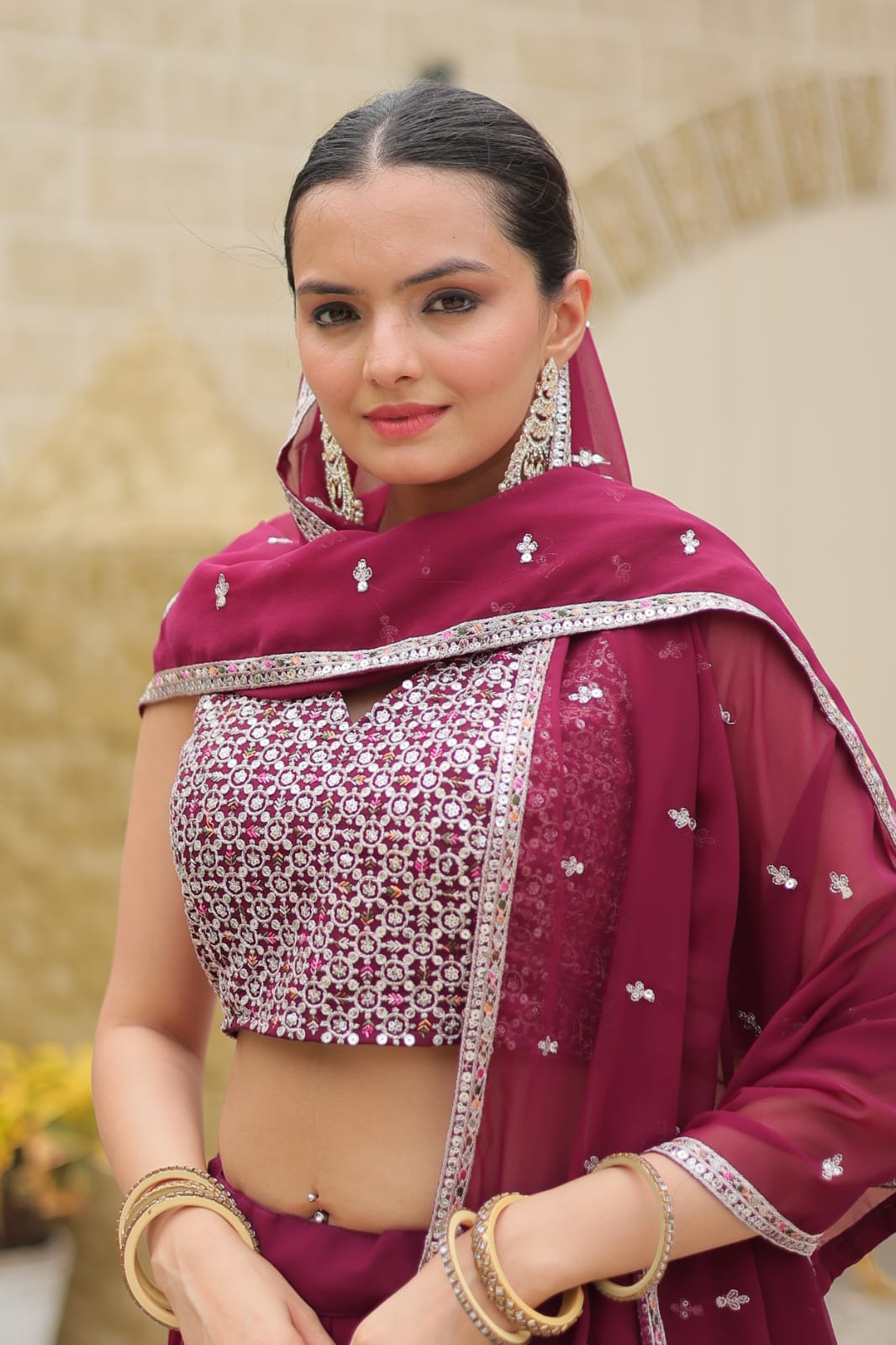 Multi Colour Wedding lehenga choli Readymade Full stitched Indian lehenga