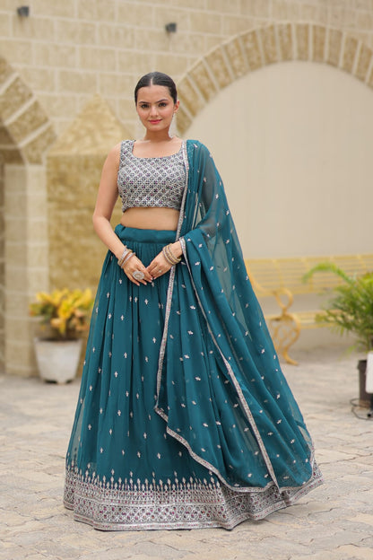 Multi Colour Wedding lehenga choli Readymade Full stitched Indian lehenga