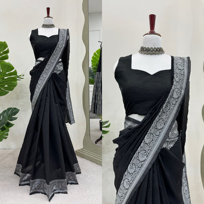 Silk Readymade Designer wedding saree with stitched blouse