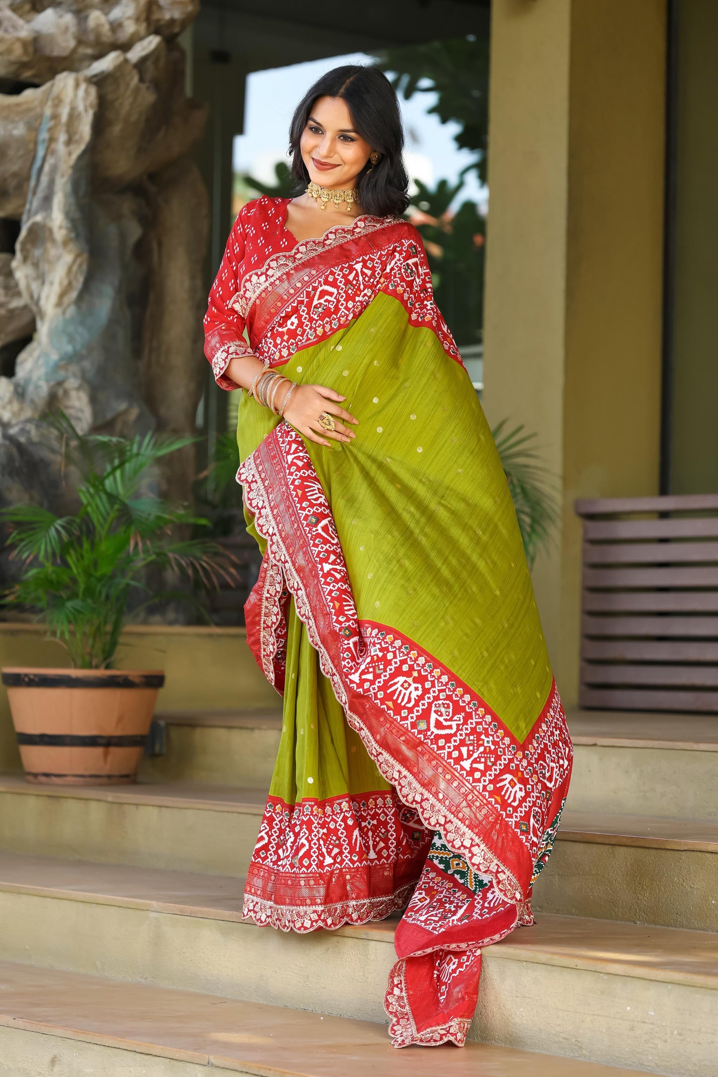 Silk saree Ready To Wear Designer stitched Indian saree