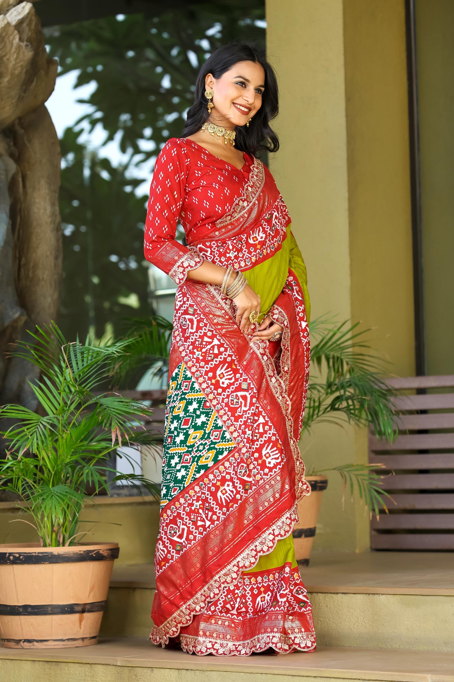 Silk saree Ready To Wear Designer stitched Indian saree