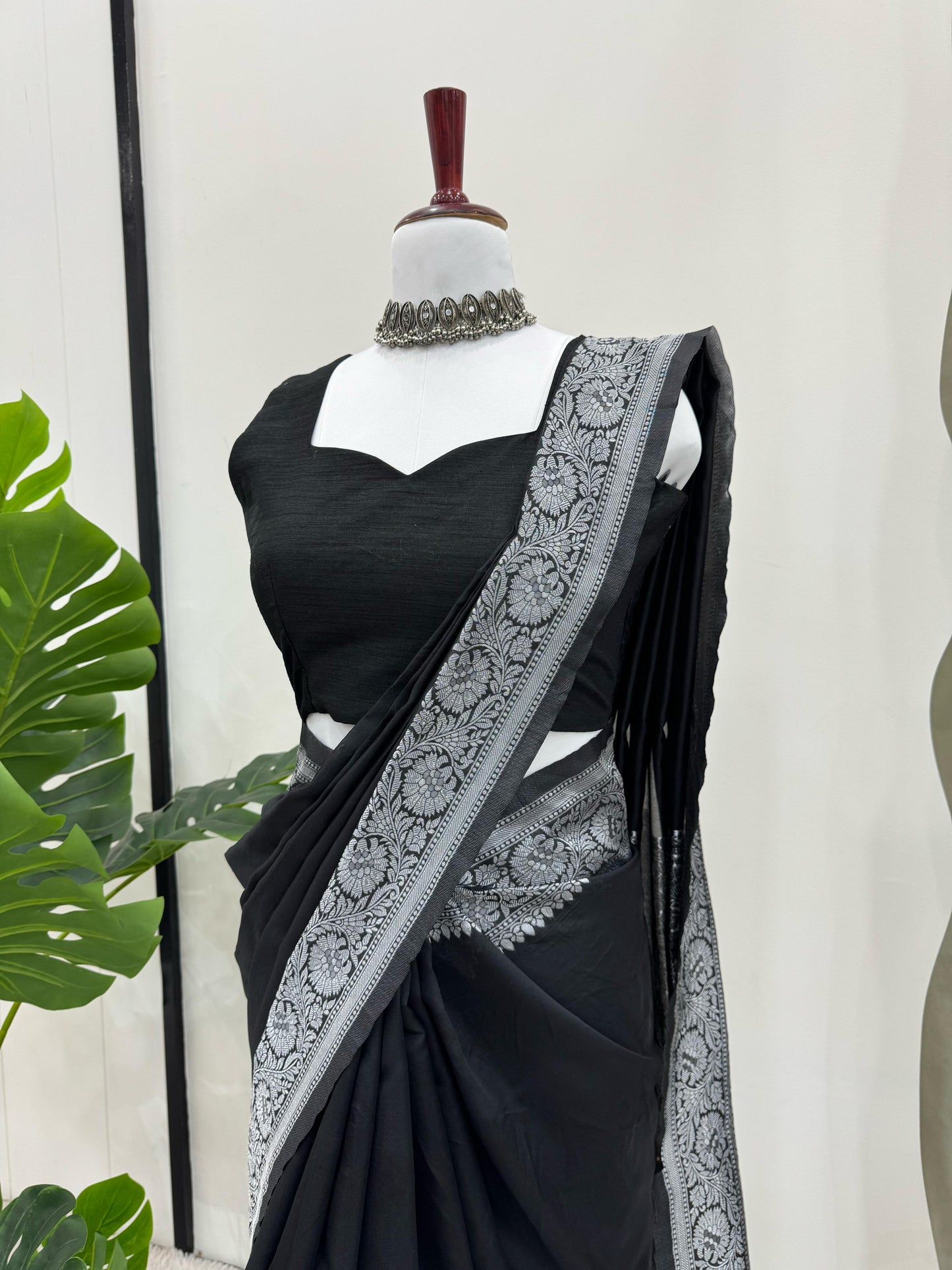 Silk Readymade Designer wedding saree with stitched blouse