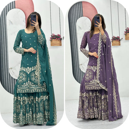 Sharara Suit Set for wedding Readymade Indian Dress Salwar Kameez
