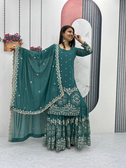 Sharara Suit Set for wedding Readymade Indian Dress Salwar Kameez
