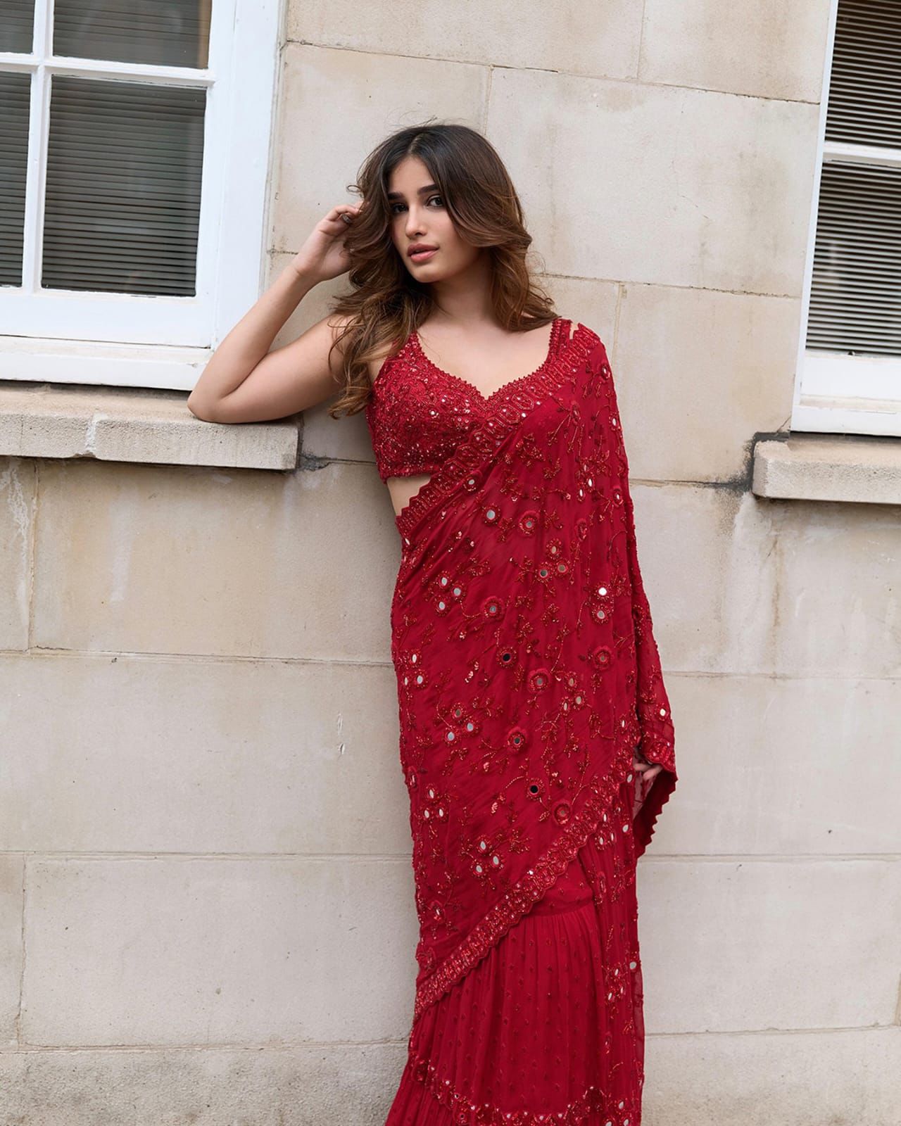 Bollywood Designer Ready To wear wedding saree with stitched blouse
