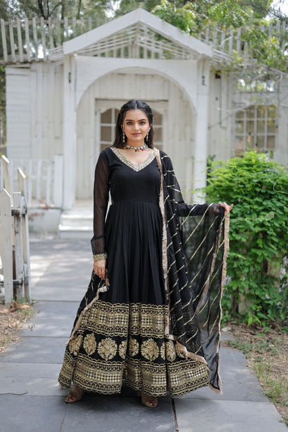 Trending premium anarkali Full Flaired wedding Indian gown dress