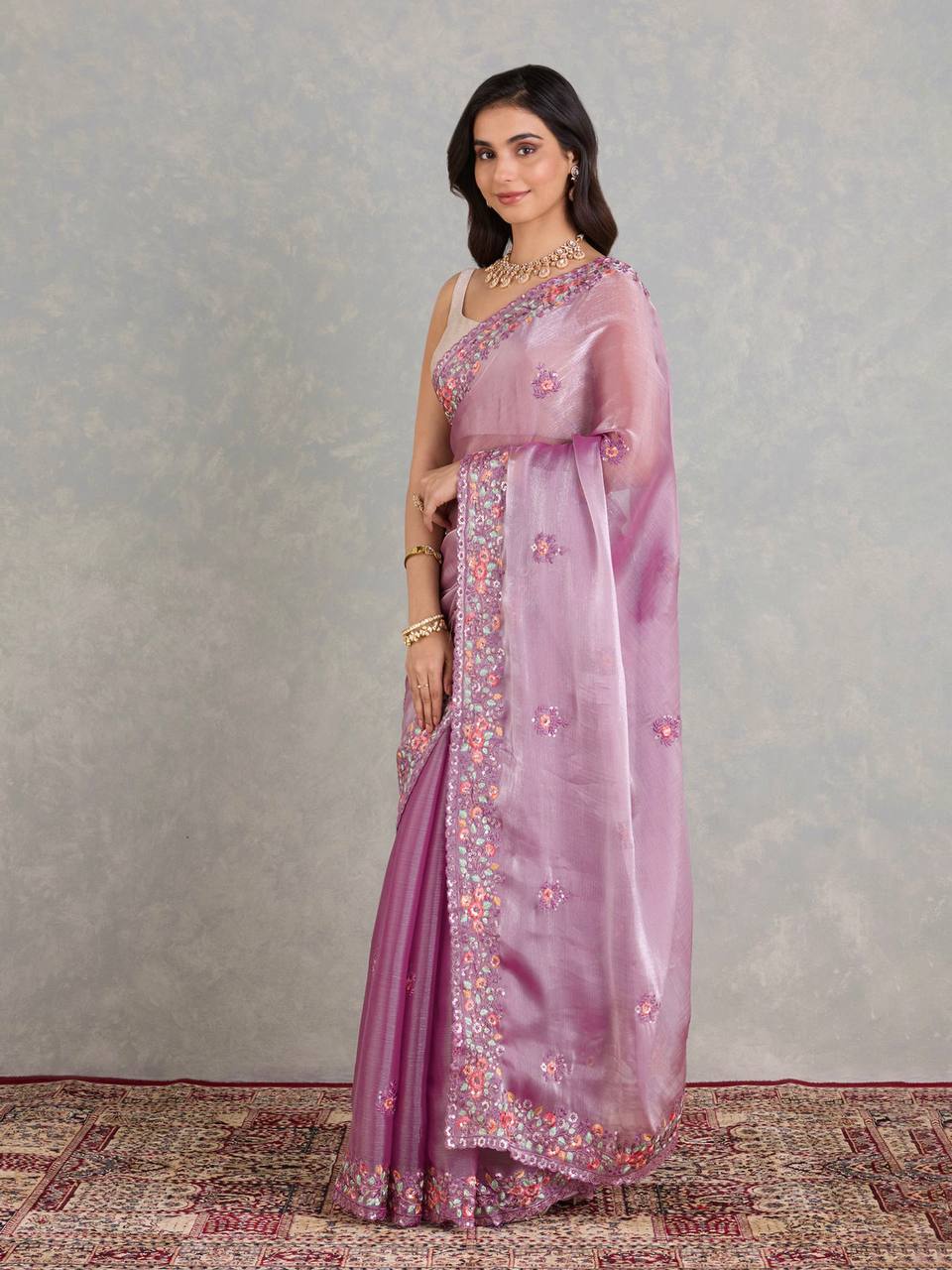 Ready To Wear saree with stitched blouse wedding Festival Saree