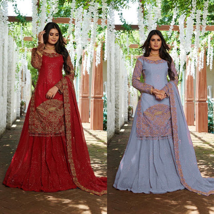 Top Lehenga with Dupatta for wedding Readymade Stitched Indian lehenga